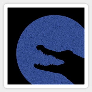 Minimalist Alligator Moon Sticker